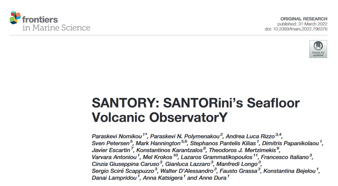 SANTORY: SANTORini’s Seafloor Volcanic ObservatorY